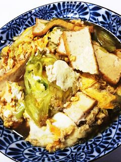 旨☆厚揚げとキャベツの卵とじ-レシピのメイン写真