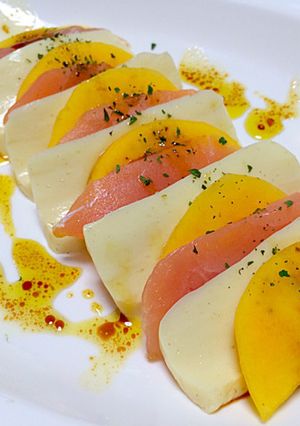 柿と豆腐のカルパッチョ-レシピのメイン写真