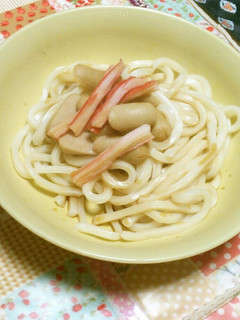 ウインナーかにかま醤油うどん-レシピのメイン写真