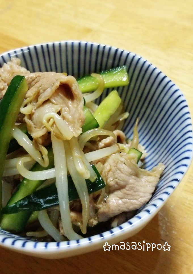 豚こまで＊柔らか茹で豚とモヤシの和え物＊-レシピのメイン写真