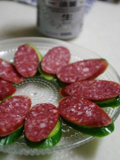 5分でおつまみ☆サラミ胡瓜♪-レシピのメイン写真