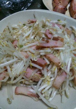 チンで簡単♪もやしベーコン和風テイスト-レシピのメイン写真