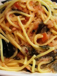 (∵)屋:梅ツナおろしの和風パスタ-レシピのメイン写真