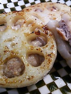 豚ミンチ○o。.蓮根挟み焼き.。o○-レシピのメイン写真