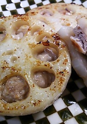 豚ミンチ○o。.蓮根挟み焼き.。o○-レシピのメイン写真