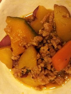 さつま芋とかぼちゃのそぼろ煮-レシピのメイン写真