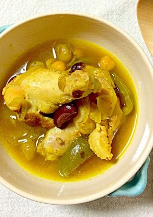 手羽元とミックスビーンズのカレー風煮-レシピのメイン写真