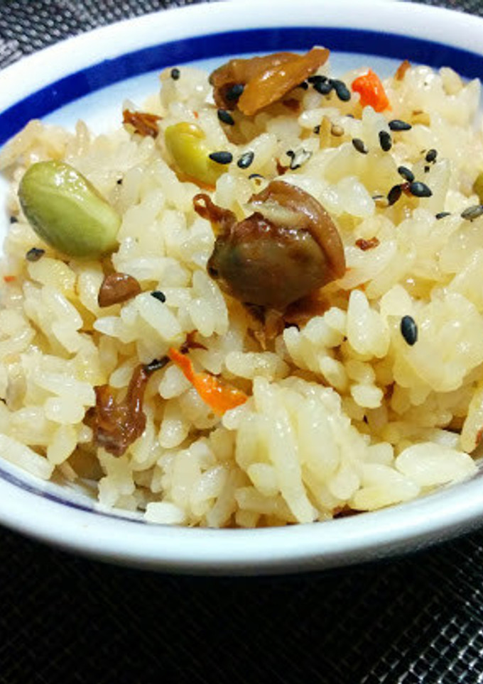 あさり佃煮と枝豆の炊き込みご飯♬-レシピのメイン写真