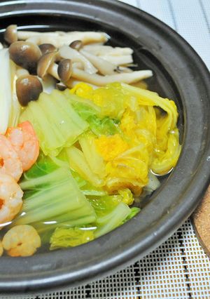 海老と豆腐の鍋　辛味ソース-レシピのメイン写真