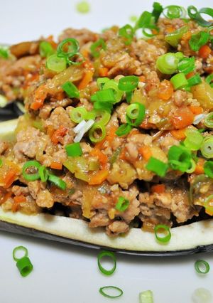 茄子の肉味噌のせ-レシピのメイン写真