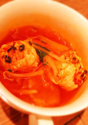 コチジャンと豆板醤のつみれスープ-レシピのメイン写真