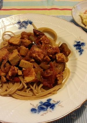 ゴロゴロ豆腐スパゲッティー(º﹃º )-レシピのメイン写真