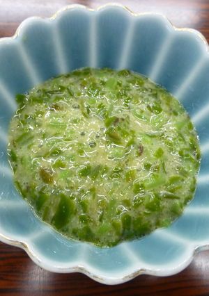 山菜ミズとねかぶ（めかぶ）のたたき和え-レシピのメイン写真