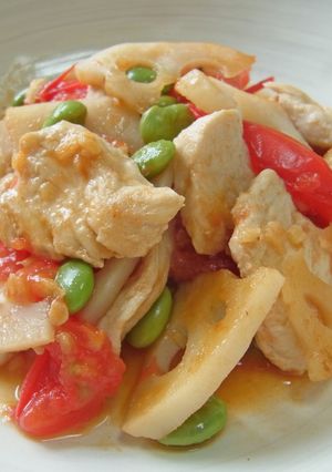 鶏肉とトマトのアジア風炒め物-レシピのメイン写真