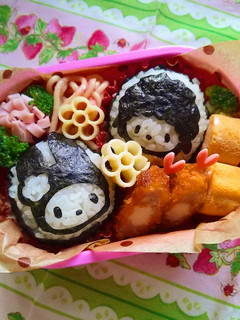 幼稚園お弁当★マイメロおにぎり キャラ弁-レシピのメイン写真