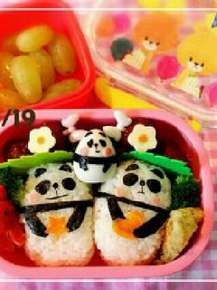 親子パンダ弁当☆簡単キャラ弁-レシピのメイン写真