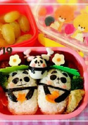 親子パンダ弁当☆簡単キャラ弁-レシピのメイン写真