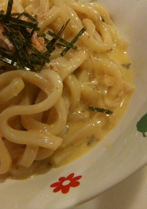 たらこのふりかけで★たらこカルボうどん-レシピのメイン写真