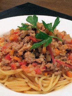 お野菜たっぷりミートスパゲッティ-レシピのメイン写真