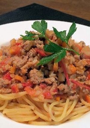 お野菜たっぷりミートスパゲッティ-レシピのメイン写真
