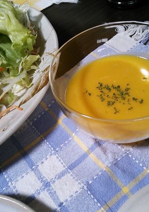 ミキサー使用。コーン&パンプキンスープ-レシピのメイン写真
