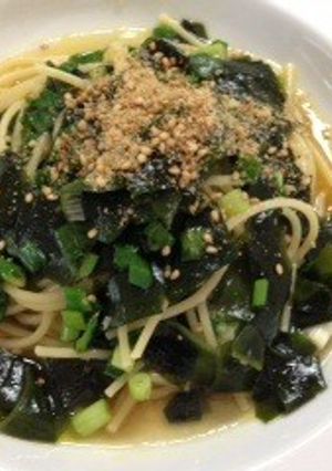 ぽかぽか☆わかめと生姜の和風パスタ-レシピのメイン写真