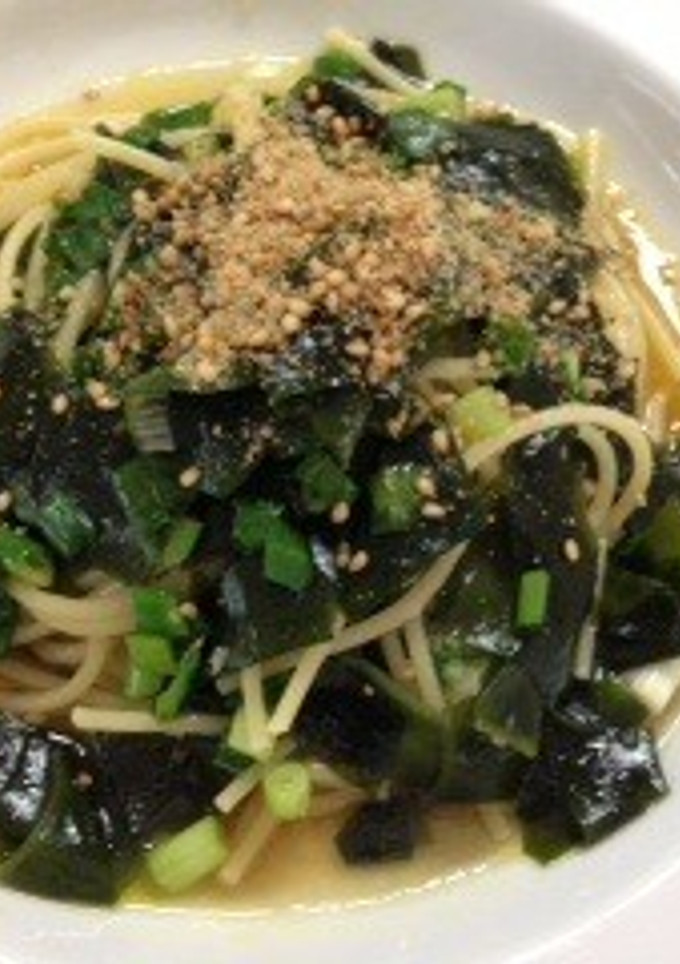ぽかぽか☆わかめと生姜の和風パスタ-レシピのメイン写真