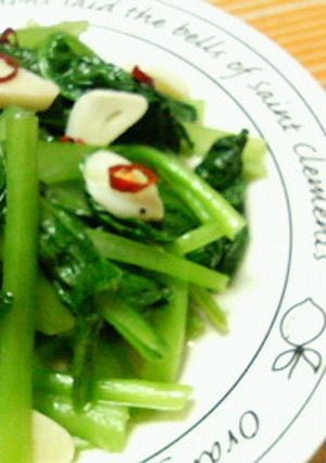 一番好き☆小松菜の食べ方♪にんにく塩炒め-レシピのメイン写真