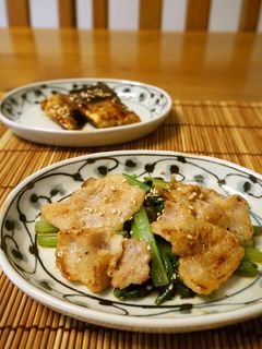 塩麹で美味しい☆豚ばら肉と小松菜の炒め物-レシピのメイン写真