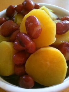 さつま芋と金時豆の煮物-レシピのメイン写真
