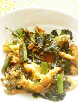空芯菜とパルメザン卵の炒め物-レシピのメイン写真