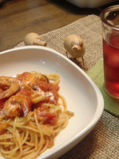 魚介のトマトクリームパスタ-レシピのメイン写真