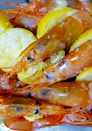 バーベキューなら海老の塩レモン焼き-レシピのメイン写真