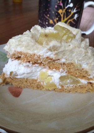 ☆モンブランケーキ☆栗のクリームたっぷり-レシピのメイン写真