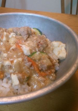 我が家の白マーボー丼-レシピのメイン写真