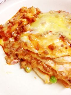 ピザ生地をつかってラザニア風-レシピのメイン写真