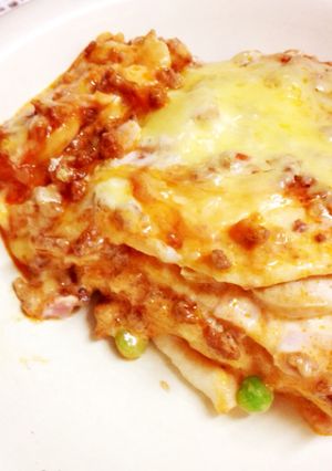 ピザ生地をつかってラザニア風-レシピのメイン写真
