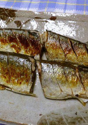 フライパンで焼き秋刀魚♪-レシピのメイン写真