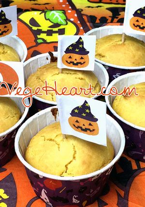 ハロウィンに♪米粉かぼちゃカップケーキ-レシピのメイン写真