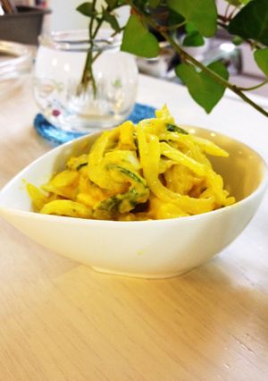 簡単！シャキシャキ玉ねぎのかぼちゃサラダ-レシピのメイン写真