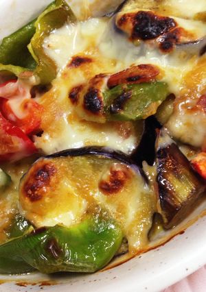 茄子とピーマンのチーズ味噌焼き-レシピのメイン写真