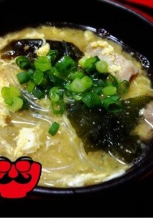 味噌汁'sマッカーの春雨のお味噌汁-レシピのメイン写真