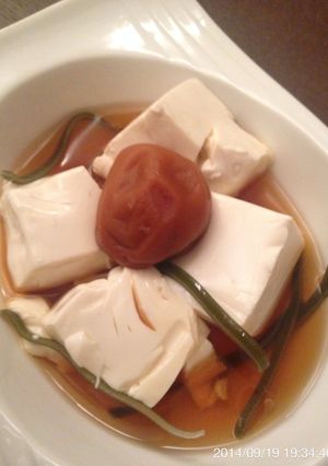 レンジで簡単!梅湯豆腐-レシピのメイン写真