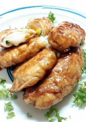 甘辛味♡かぼちゃチーズの豚肉巻き♡-レシピのメイン写真
