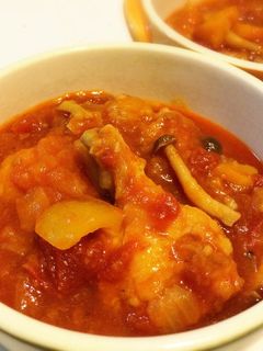 圧力鍋でとろ〜り☆手羽元のトマト煮込み-レシピのメイン写真