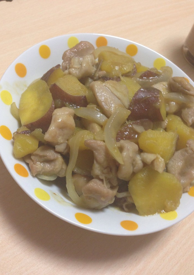 秋♪さつまいもと鶏肉の煮物-レシピのメイン写真