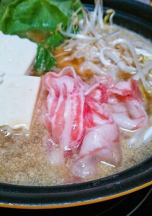 ふたりなべ 豚バラ担々ごま味-レシピのメイン写真