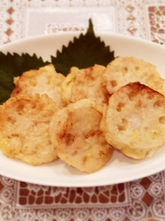 シャキシャキおいしい!蓮根の挟み天ぷら-レシピのメイン写真