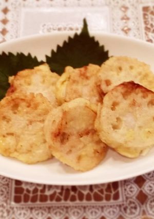 シャキシャキおいしい！蓮根の挟み天ぷら-レシピのメイン写真