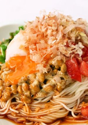 ネバネバぶっかけそうめん-レシピのメイン写真
